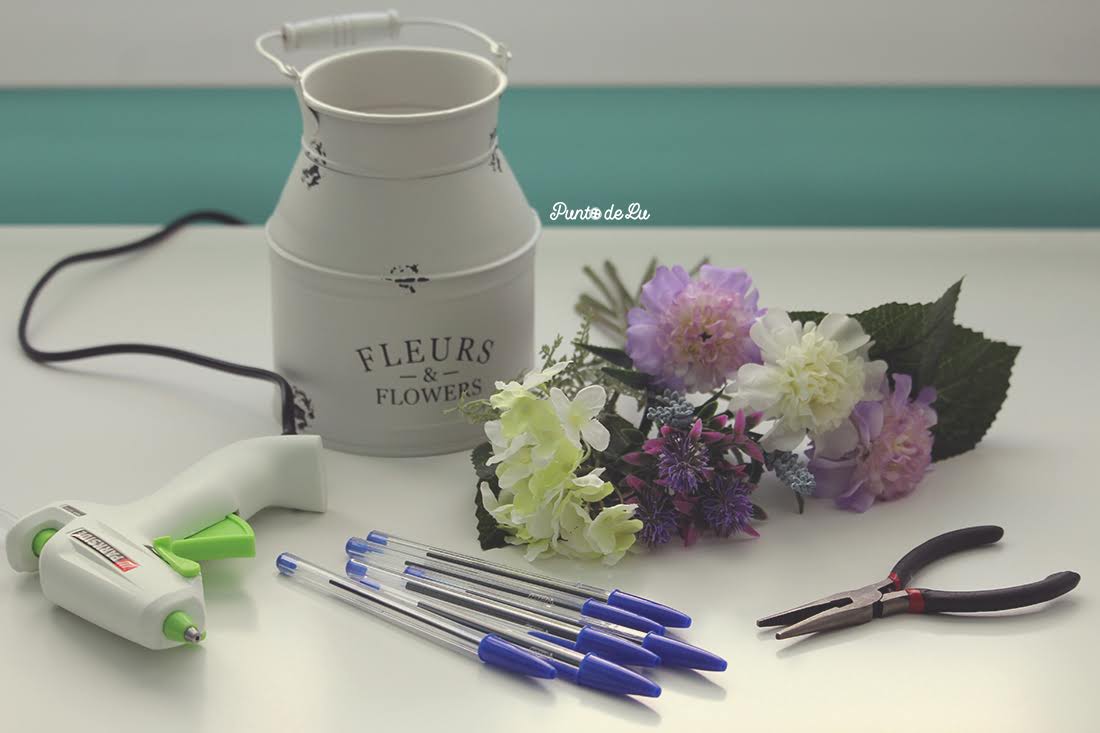Bolígrafos con forma de flor Materiales