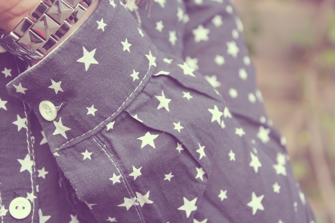 Camisa handmade estampado de estrellas